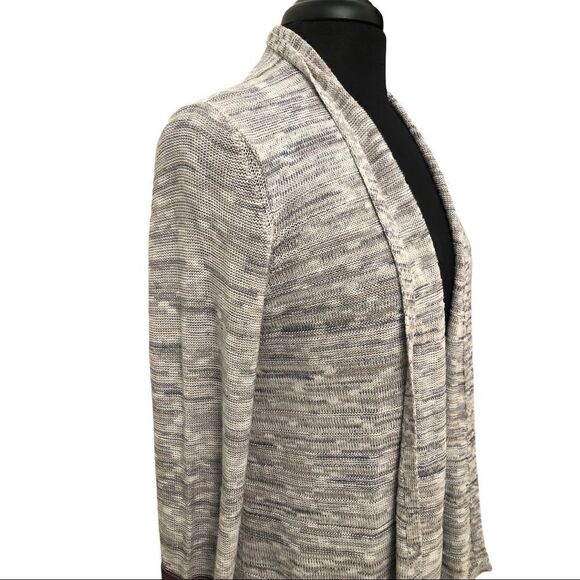 NIC + Zoe Ombré Cuff Gray Space Dye Cardigan Size S - Picture 7 of 15